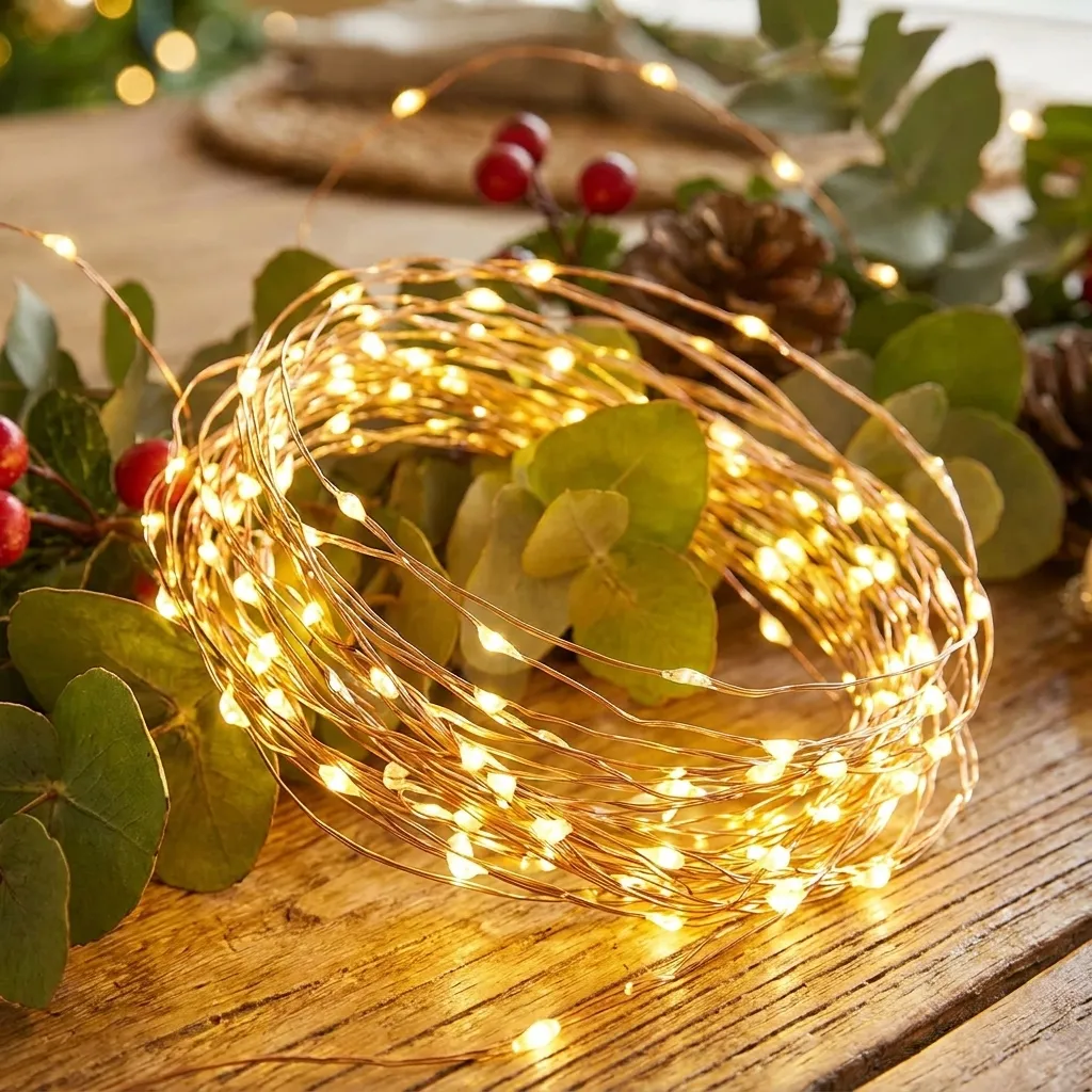 Fairy lights detail shot