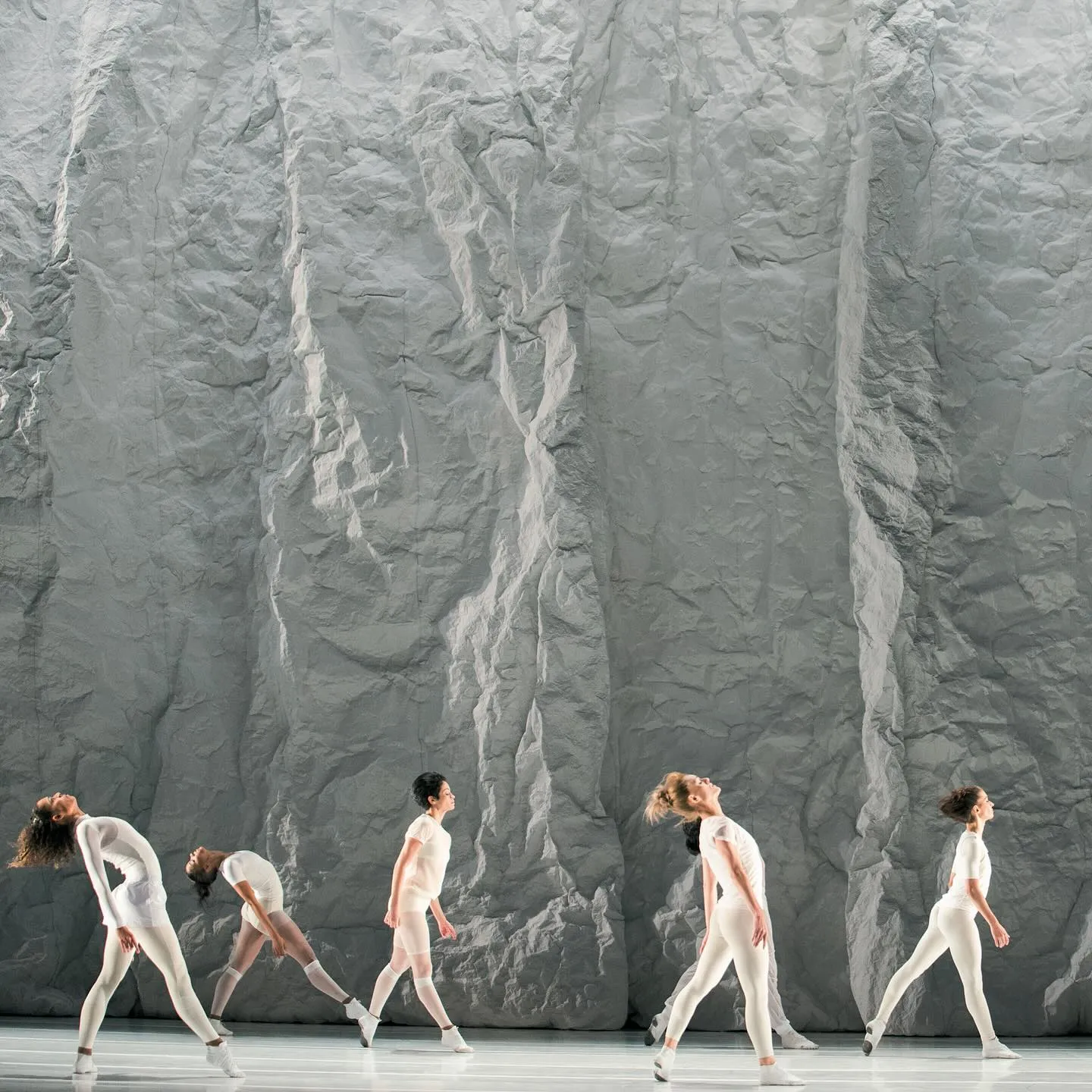 Dancers performing in front of a sculpted stage backdrop - one of many finishes Form'it can achieve