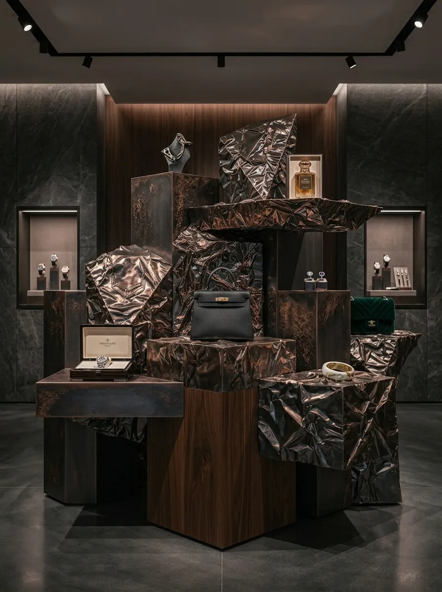 Form'it material used to build a shop display system